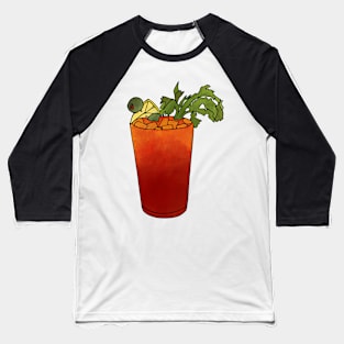 Bloody Mary Cocktail Illustration Baseball T-Shirt